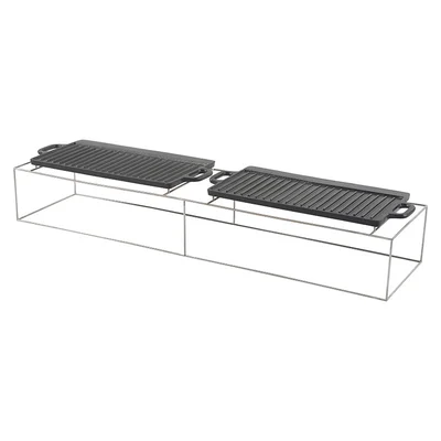 Bramblecrest 2 x Griddle Rectangle Bracket For Large Casual Dining Table with Firepit - image 2