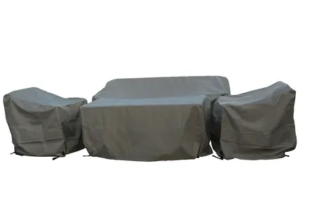 Bramblecrest Aluminium/ Zurich 3 Seater Sofa, 2 Sofa Chairs & Rectangle Dual Height Table Set Cover - image 1