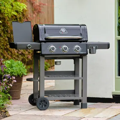 Grillstream Carbon 3 Burner with Side Burner - Black